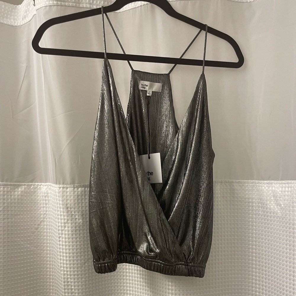Brand new silver metallic tank